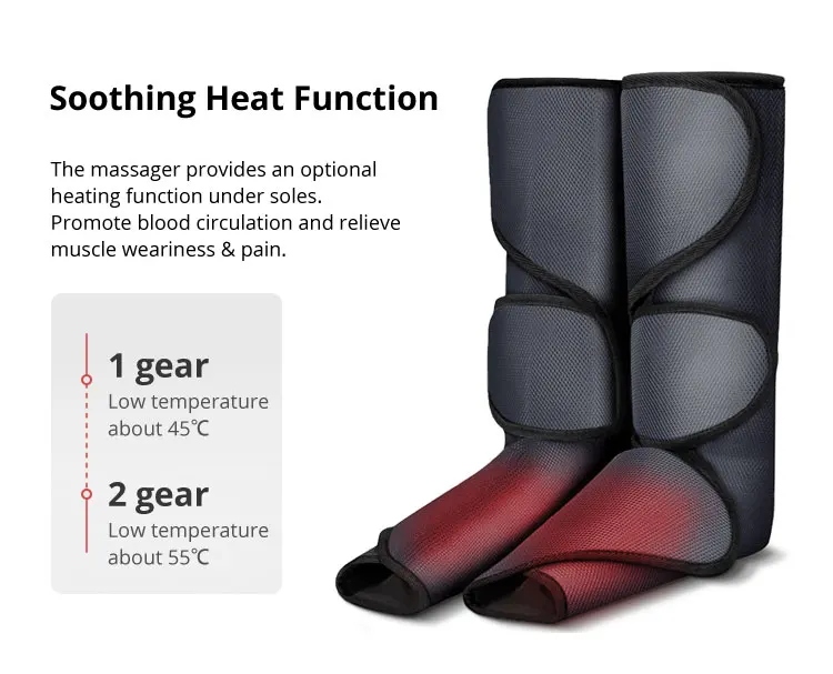 Air Compression Leg Foot Calf Massager For Circulation and Relaxation