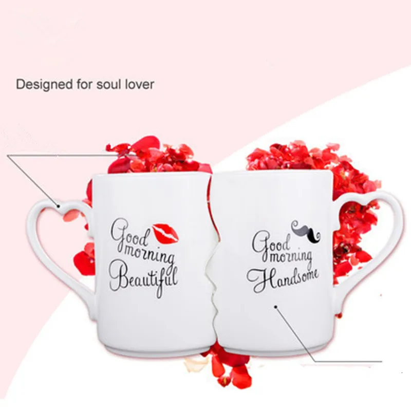 Красивые Летающие Свиньи 2 шт./компл. пара Керамическая кофейная чашка поцелуй