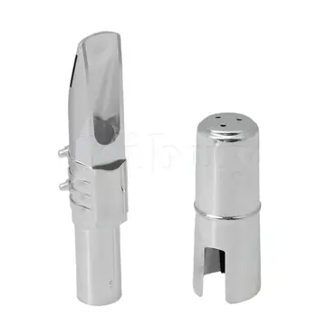 

Yibuy Sliver Brass bE Baritone Saxophone Ligature Mouthpiece With Caps 5# Parts