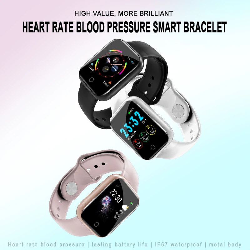 

I5 Reloj blood pressure heart rate smart watch Men Women pedometer music control multiple dial watch support Android/iOS amazfit