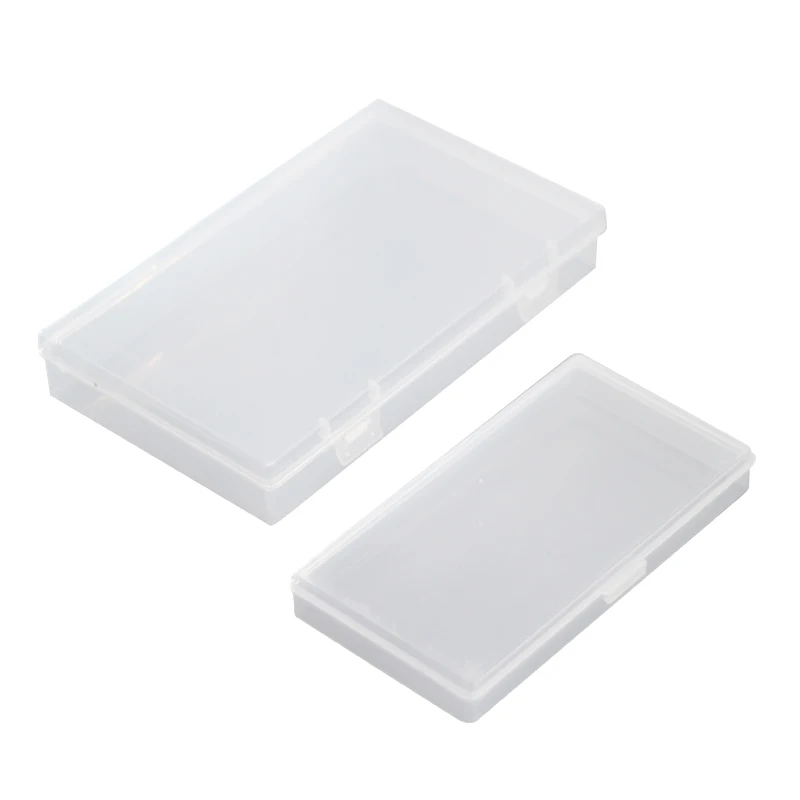Transparent PP Food Grade Desktop Organizer Pencil Box Storage Box Classification School Office Stationery 1 Pcs