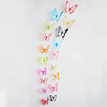 

18pcs/lot 3d Effect Crystal Butterflies Wall Sticker Beautiful Butterfly for Kids Room Wall Decals Home Decoration On the Wall