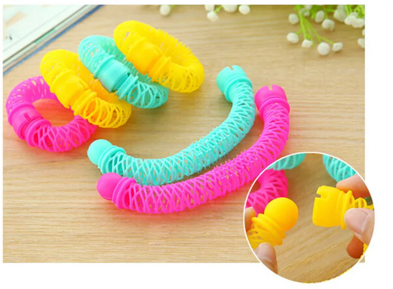 Description Picture 6 of item8 Pcs/Lot Make Up Tools Magic Curler Hair Rollers Curls Roller Lucky Donuts Curly Hair Styling Accessories For Woman Lady