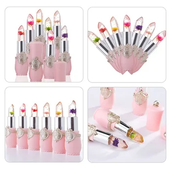 

Portable Color Change Lip Makeup liquid Lipstick Dry flower Long Lasting Natural Jelly Flower Summer korean style color Changing