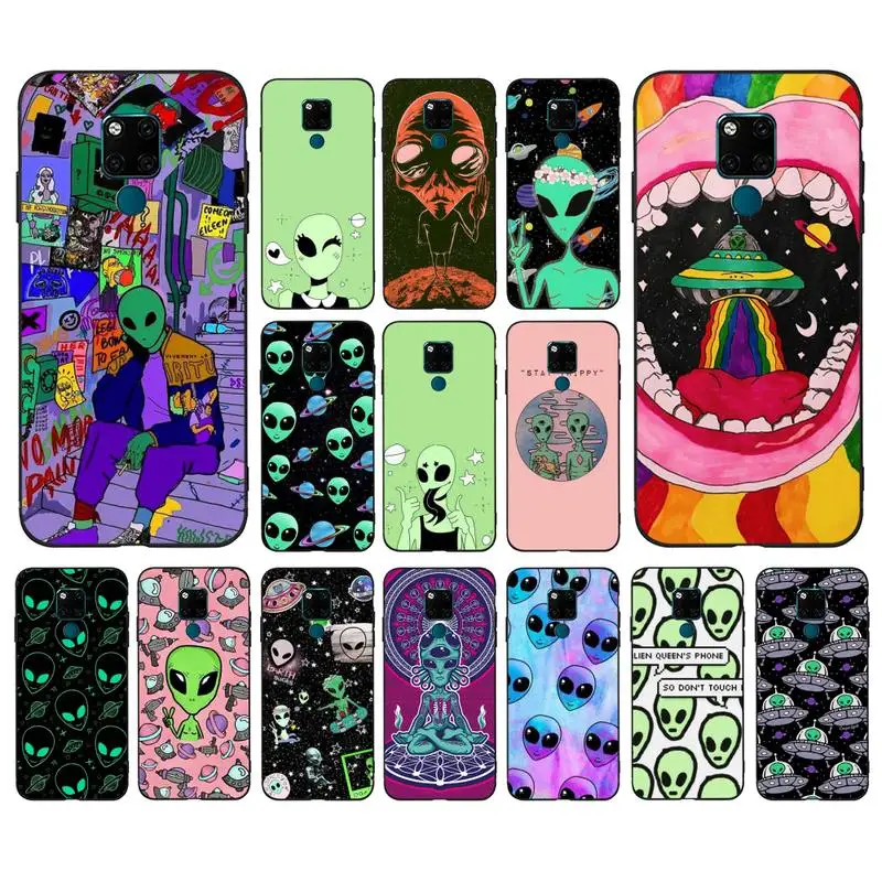 Yinuoda Aesthetics Cartoon alien space Phone Case for Huawei Mate 20 10 9 40 30 lite pro X Nova 2 3i 7se | Мобильные телефоны и