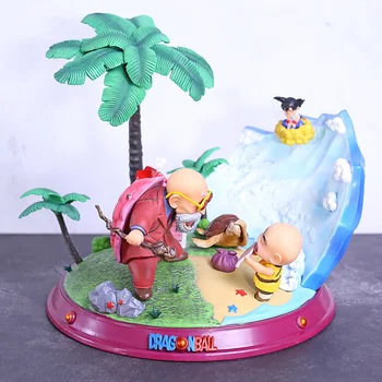 

Dragon ball Z Son Goku Krillin Master Roshi Turtle Fairy House PVC Action Figure Toys Model Doll Gifts