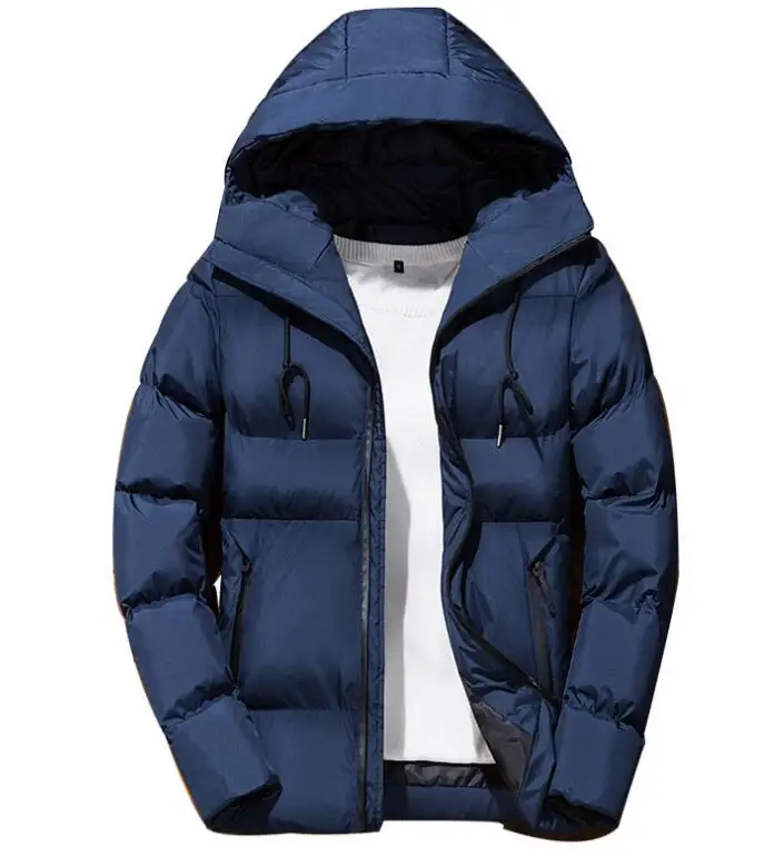 Fashion Winter Men Parka Outerwear High Quality White Duck Thick Down Jacket men coat Snow parkas male Warm Brand Coat - Цвет: Синий