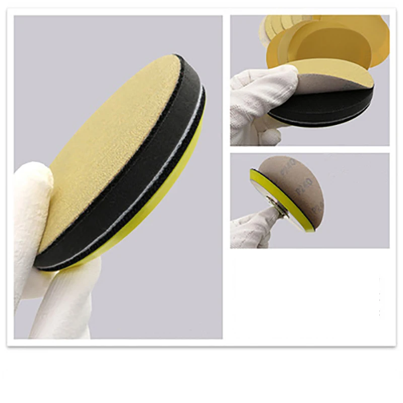 MAXMAN 10 шт. 5 дюймов/125 мм Задняя ворс диск наждачная бумага желтая Self-клейкий лист Авто Запчасти полированная Сухой наждачная бумага