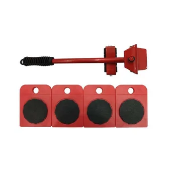 

5Pcs Furniture Transport Lifter tool Set Heavy Stuffs Moving Hand Tools Set Wheel Bar Mover Device