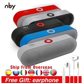 

NBY18 Mini Portable Bluetooth Speaker FM Radio Wireless Speaker 3D Stereo Music Surround Computer Speakers Support TF AUX USB