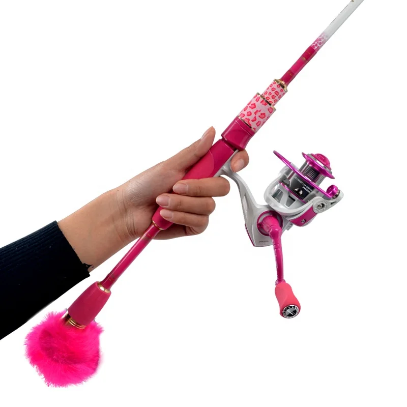 Ladies Fishing Rod Kits 1.8/1.98m Lure Rod And Reel Combo Set 2 Section