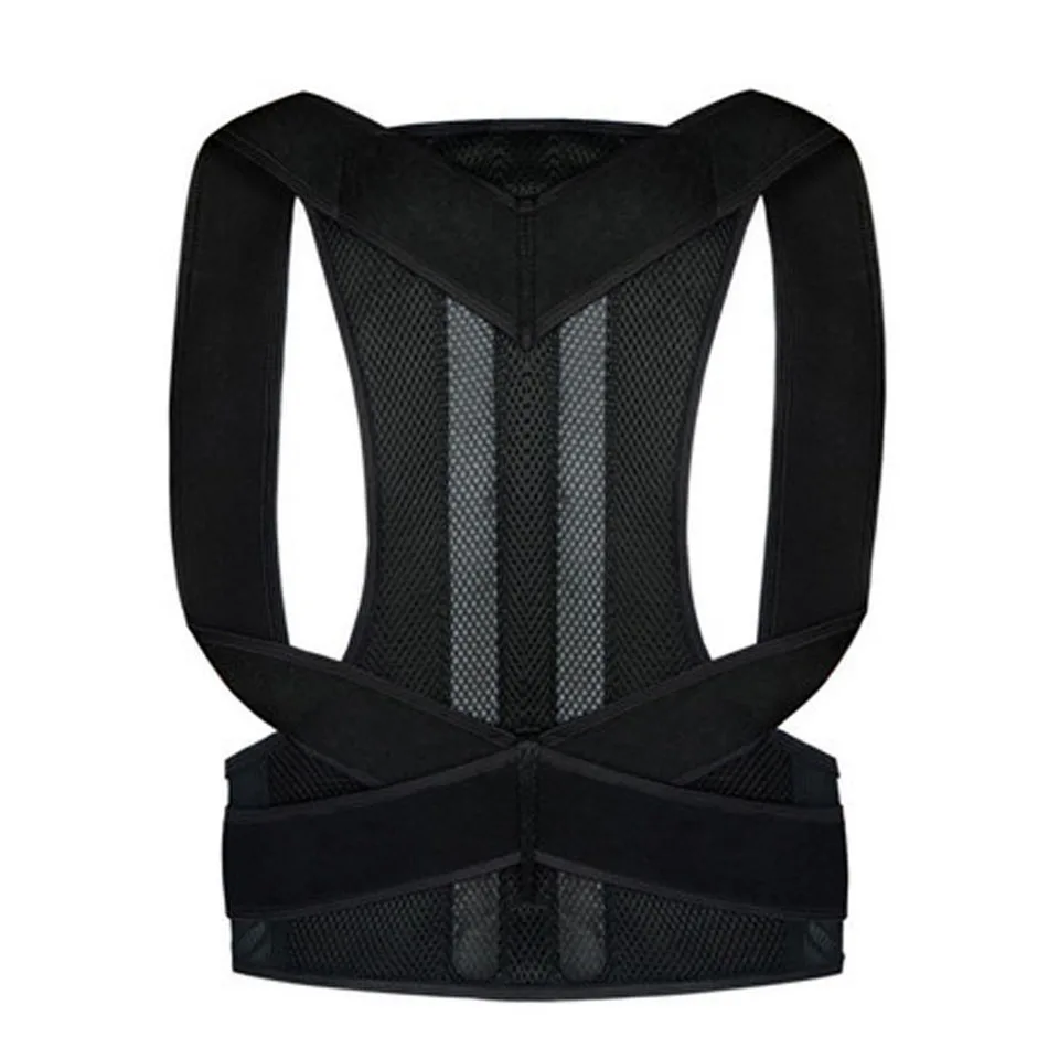 Black Posture Corrector Back Posture Brace Clavicle Support Stop Slouching and Hunching Adjustable Back Trainer Unisex - Цвет: Black
