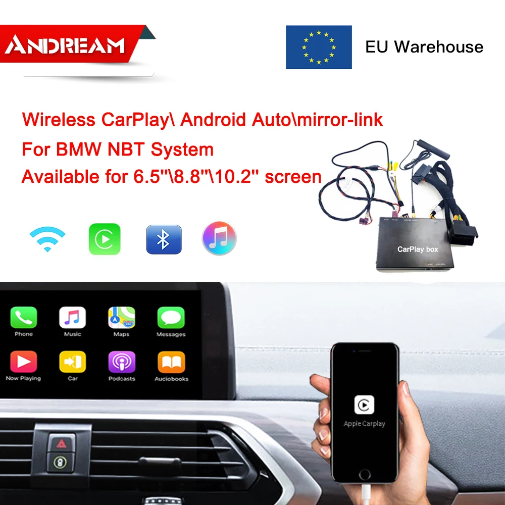 Cheap Andream Wireless Carplay Decoder box For BMW 5 Series F10 NBT Support Mirror-link Android Auto 1