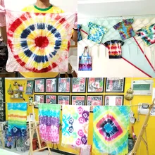 Один шаг DIY ремесло галстук краситель набор вечерние принадлежности аксессуары украшения красочные искусство нетоксичный текстиль Перманентная краска ткань