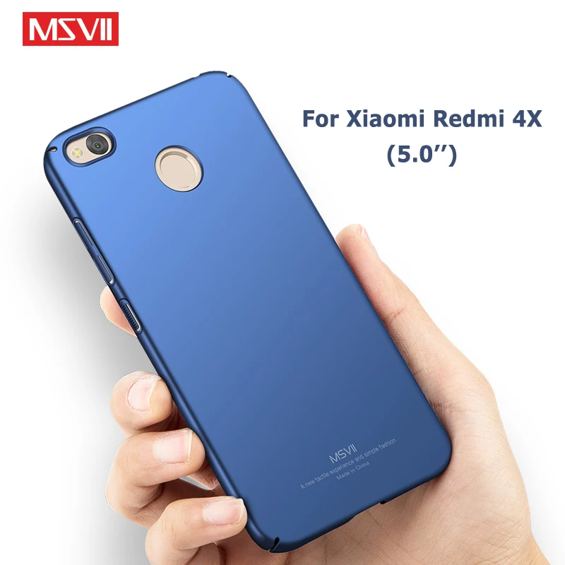 Чехол для Redmi 4X тонкий матовый чехол Msvii Xiaomi Pro Xiomi 4 X жесткий из поликарбоната