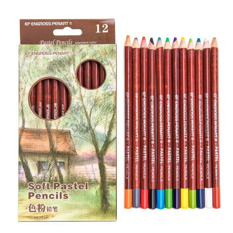 12 Professional Soft Pastel Pencils Wood Skin Tints Pastel Colored Pencils For Drawing School Colored Stationery 12 Professional Soft Pastel Pencils Wood Skin Tints Pastel Colored Pencils For Drawing School Colored Stationery