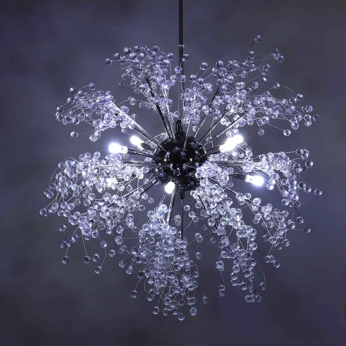 

Warm Light LED Dandelion Chandelier Spark Ball LED Chandelier Lighting Dinning Room Living Room Bar Hanging Crystal Art Lamps