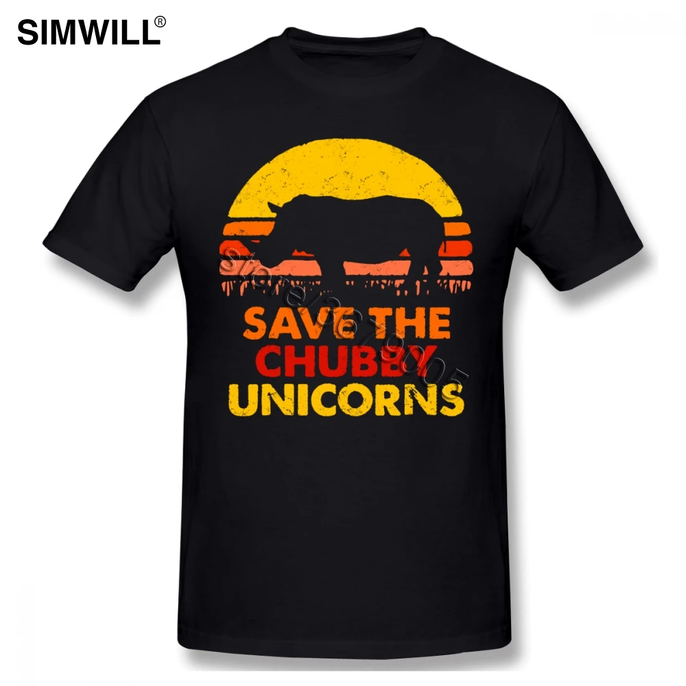 Distressed Save The Chubby Unicorns футболки винтажные мужские с короткими рукавами и круглым