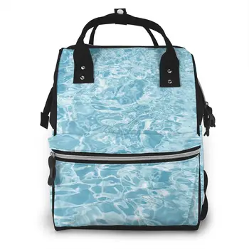 

Mummy Maternity Nappy Bag Blue Pool Water Large Capacity Nappy Bag Travel Backpack Nursing Bag for Baby Care