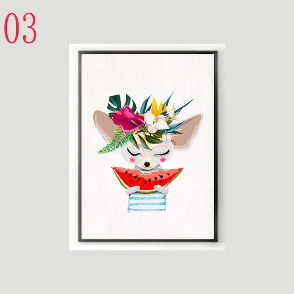 Nordic-Style-Cute-Cartoon-Wearing-Flower-Animal-Poster-Wall-Art-Girl-Pictures-Baby-Kids-Bedroom-Canvas.jpg_640x640 (2)