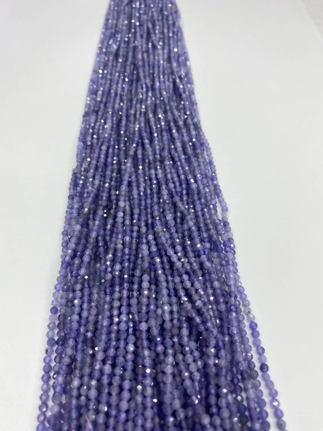 

Natural Tanzanite 5A2mm 3mm 4mm Roundel Faceted Gemstone Bead for Jewelry Making Necklace Bracelet
