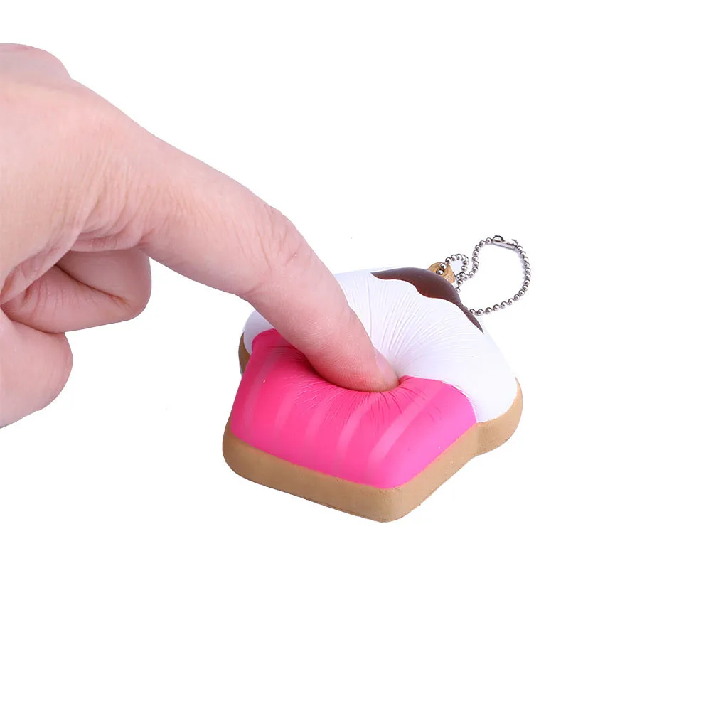 Lovely Heart Shape Slow Rising Fun Key Ring family friendship keychain Birthday Gift Soft Girly Heart pendant #A