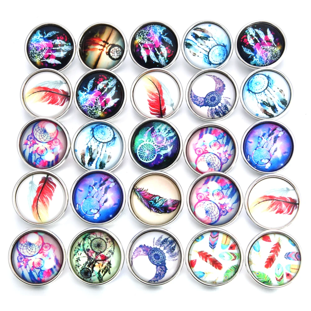 Bracelet Jewelry Metal Snap Buttons 10pcs/lot Mixed Interchangeable Snap Jewelry
