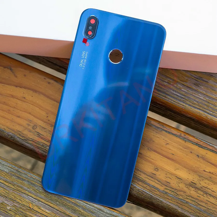 Стеклянная Крышка батарейного отсека + объектив камеры для Huawei P20 Lite NOVA 3E задняя
