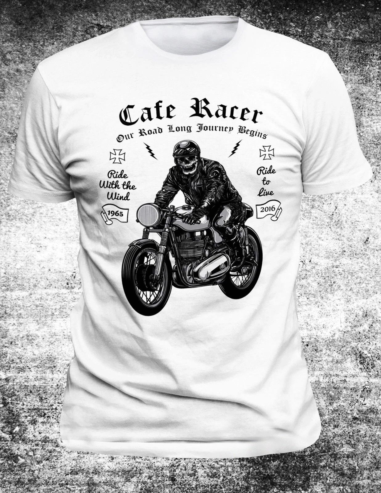 2019 New Summer Cool Tee Shirt Germany Cafer Racer Skull Motorcyclet Motor Moped Motorroller Motorrad Super Retro |