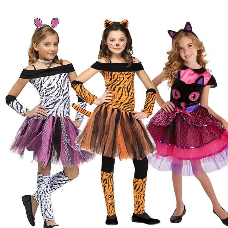En detalle Empleador maquillaje Snailify Disfraz de cebra para niñas, disfraz de Tigre, Tigresa, disfraz de  Halloween, Purim, Cara de gato rosa, vestido de lujo|Disfraces para niñas|  - AliExpress