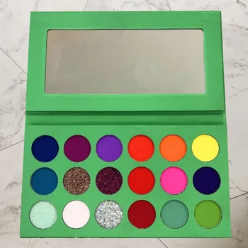 

2020 Matte Glitter Nude Makeup Pigment Eyeshadow Palette 18 color Long Lasting Shiny Waterproof Mirror Cosmetics Kit Custom Logo