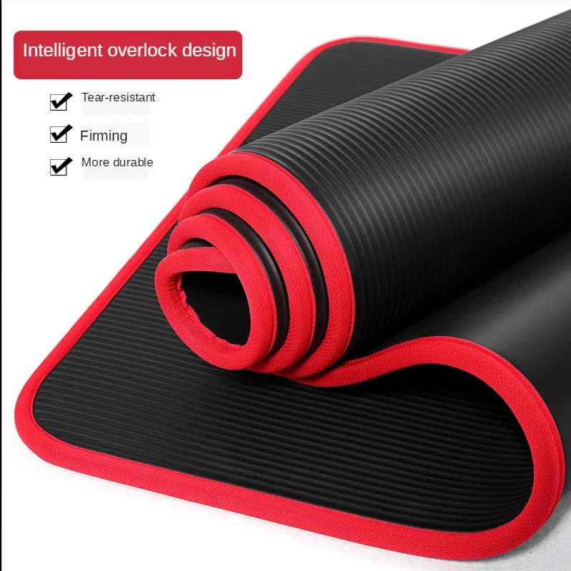 10MM Extra Thick 183cmX61cm High Quality NRB Non-slip Yoga Mats For Fitness Tasteless Pilates Gym Exercise Pads with Bandages