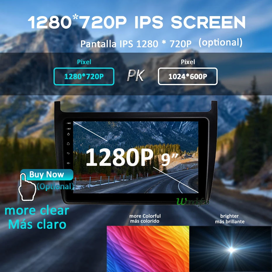 Top 4G 64G 1280*720P Android 9.0 Carplay GPS Radio for Volkswagen POLO 2008 2009 2010 2011 2012 2013 2014 2015 Navigation Headunit 1