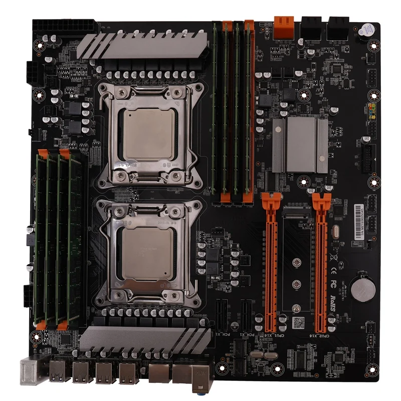 Комплект материнской платы X79 LGA2011 с двумя процессорами Intel E5 2689 4x8 ГБ 32 1600 МГц DDR3 ECC