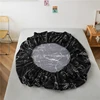 Bonenjoy 3 pcs Bed Sheet Set King Size Black Heart-shaped Pattern Fitted Sheet Set For Double Bed Mattress Cover180x200cm 3