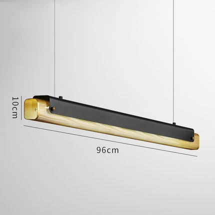 black 96cmx10cm Современные железные подвесные светильники лампа подвесной светодиодный светильник гостиная кафе столовая комната бар Кухня Офис подвесные светильники - Цвет корпуса: black 96cmx10cm