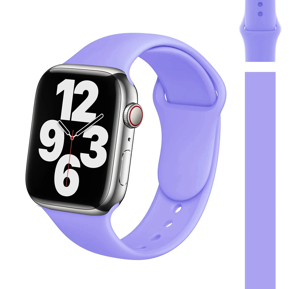 Silicone Strap Watch Compatible Apple Watch Band 45mm 44mm 41mm for bracelet iWatch 40mm 38mm correa apple watch series 7 6 5 SE Silicone Strap Watch Compatible Apple Watch Band 45mm 44mm 41mm for bracelet iWatch 40mm 38mm correa apple watch series 7 6 5 SE