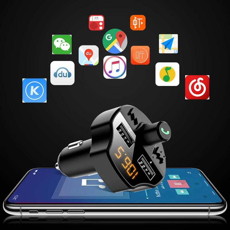 Быстрая зарядка 3.1A автомобильное зарядное устройство Bluetooth 5,0 двойное автомобильное usb-устройство для зарядки телефона для Toyota C-HR Corolla Rav4 Yaris Avensis Camry