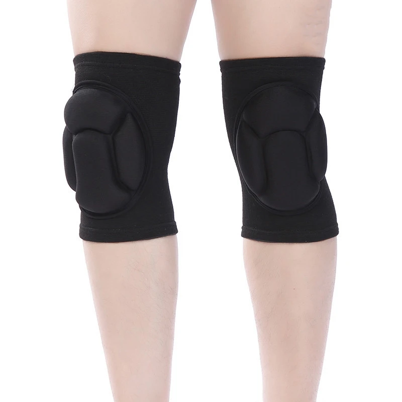 Black Sports Sponge Knee Pad High Density Dance Knee Pad Running