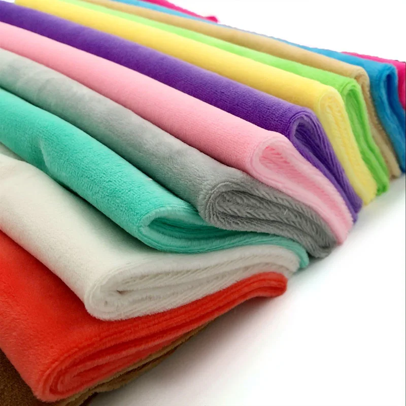 Minky Fabrics 1Pcs For Sewing DIY Handmade Home Textile Cloth For Toys Plush Fabric Patchwork Solid Color Style 45*50cm minky craft fabric craft fabric