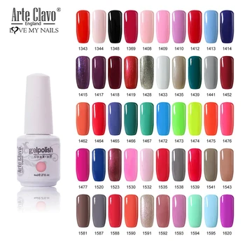 

Arte Clavo Amazing 8ml New Bottle Color Gel Polish Nail Gel Varnish Best Price Primer Soak Off LED UV Gel Nail Polish Top Base