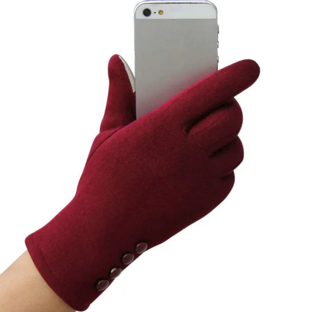 Модные женские зимние спортивные теплые перчатки с сенсорным экраном, женские перчатки для мобильного телефона, женские зимние теплые перчатки - Цвет: Red