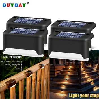 

LED Solar Step Light Solar Fence Lamp IP55 Waterproof Outdoor Lighting Led Solar Garden Lights for Yard Balcony Path Stair Deck