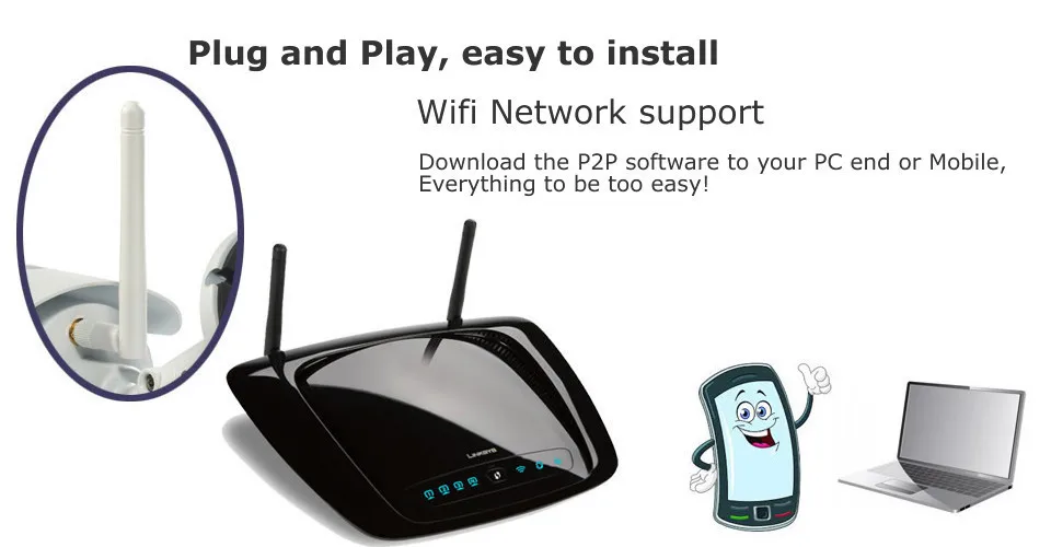 960P HD наружная Водонепроницаемая 1.3MP Беспроводная CCTV IP камера мини пуля WIFI IR CUT