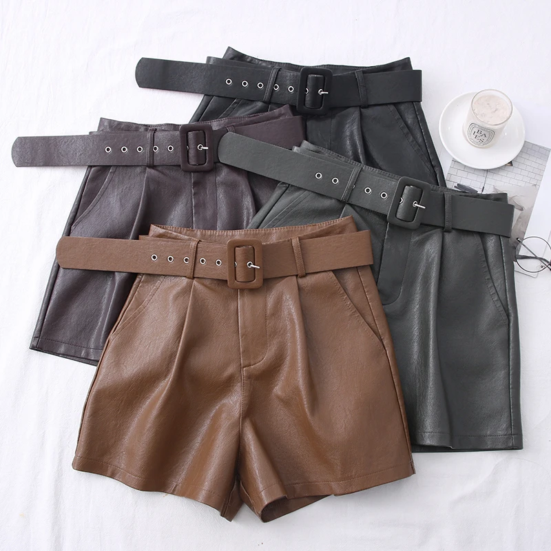 Ladies leather shorts Clearance