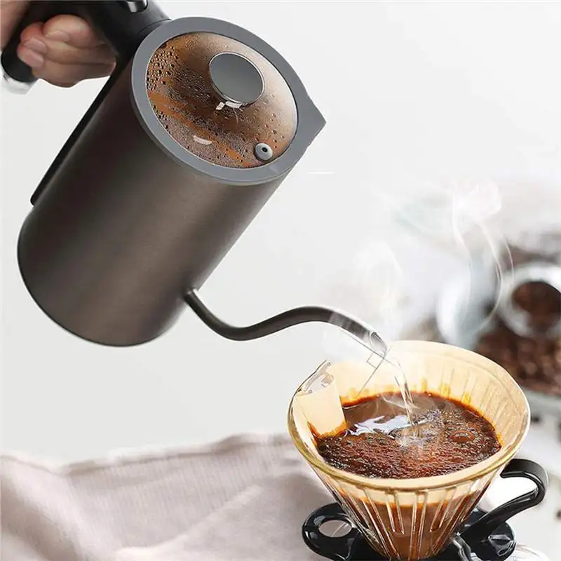 

Deerma SC006 0.6L Electric Kettle 8mm Hand Pot Spout Coffee Health Bottle Slender Spout Matte Texture Gray Body