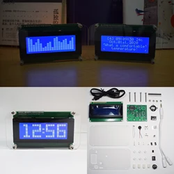 Kit d'horloge électronique, bricolage LCD1602/2004, spectre musical, grande police DS3231 