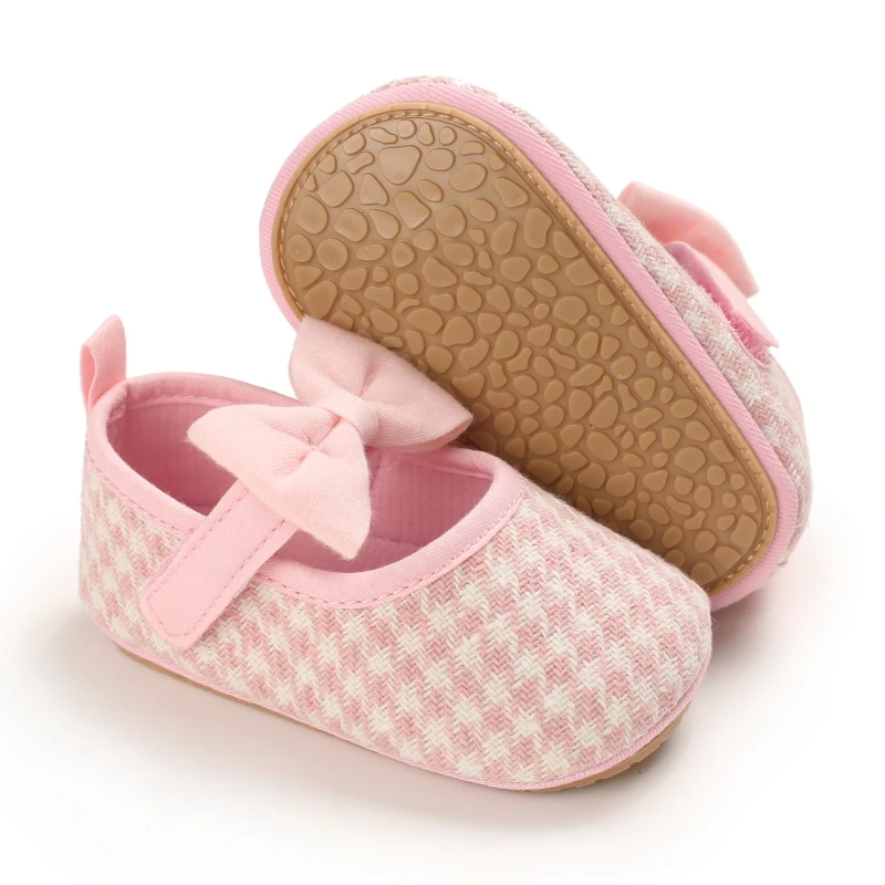 Infant Newborn Baby Girls Princess Non-Slip Floral Border Shoes Toddler Baby Soft PU Leather Prewalker Shoes Solid First Walkers