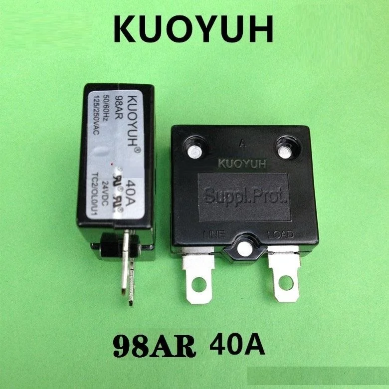 

Circuit Breakers KUOYUH 98AR 40A Overcurrent Protector Overload Switch Automatic Reset