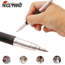 NICEYARD – stylo à Double tête en alliage, Portable, pointe, stylo de marquage, outils de gravure, marqueur de verre et de céramique